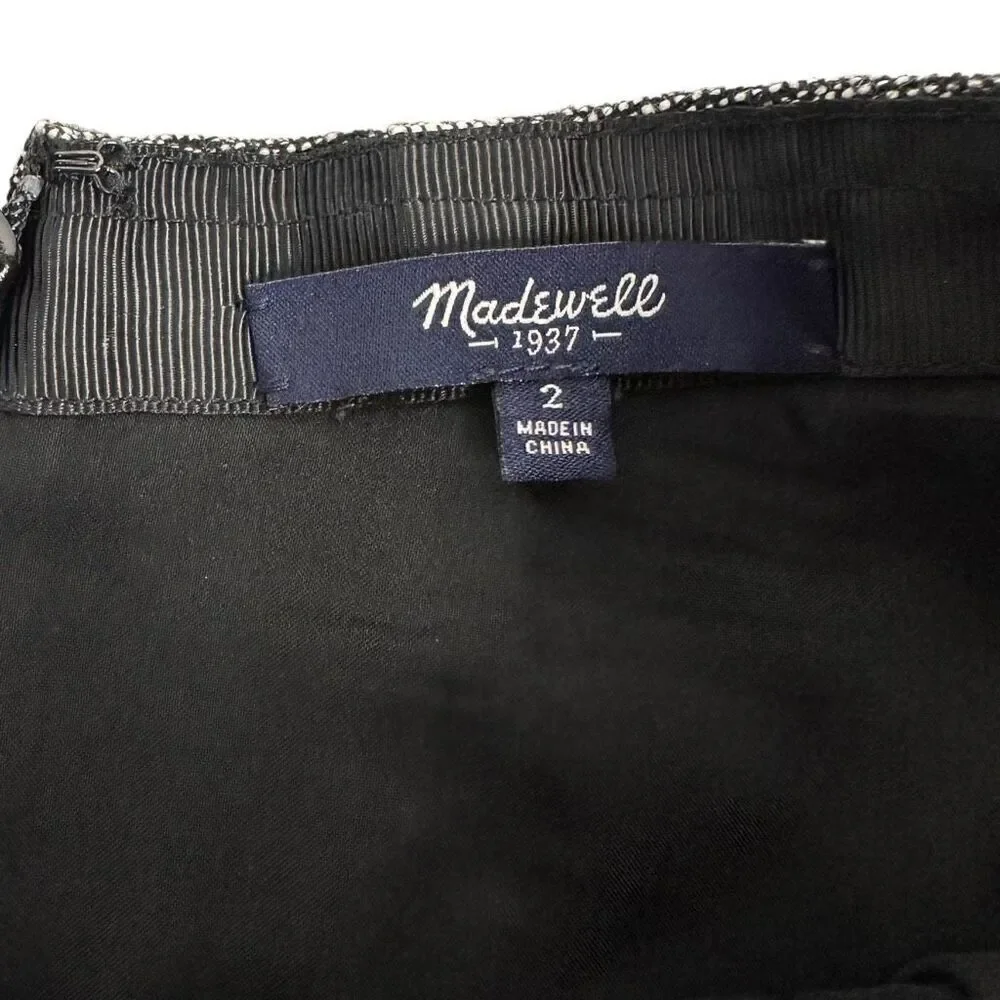 Madewell J. Crew Countdown Tweed Mini Pleated Skirt size 2
